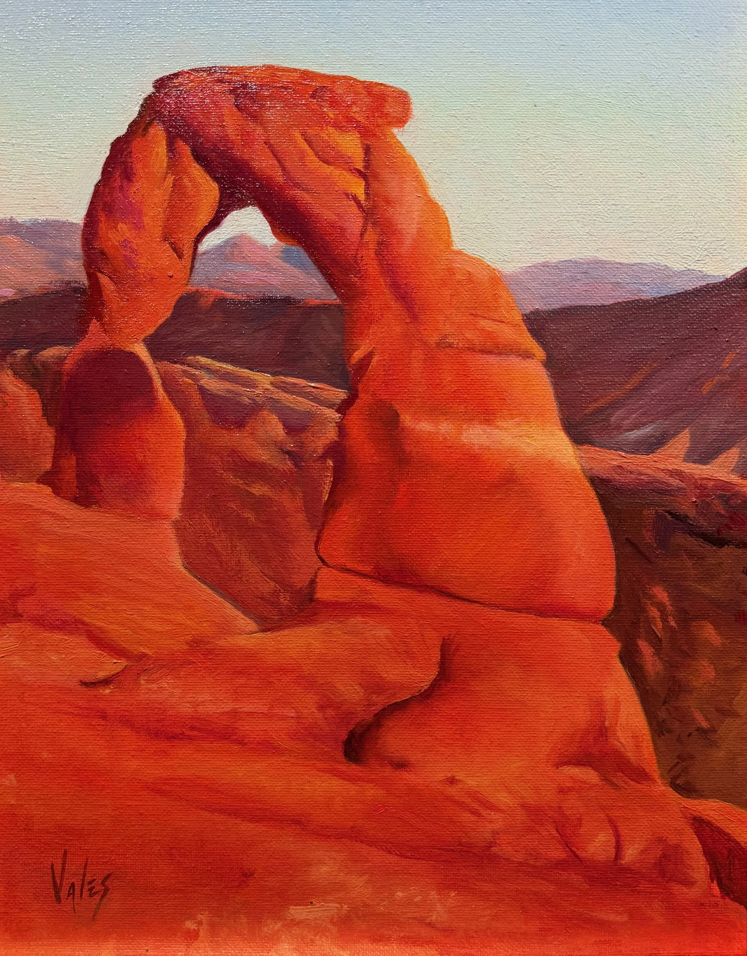   34. Shawn Vales    Delicate Arch   Oil, 11x14 