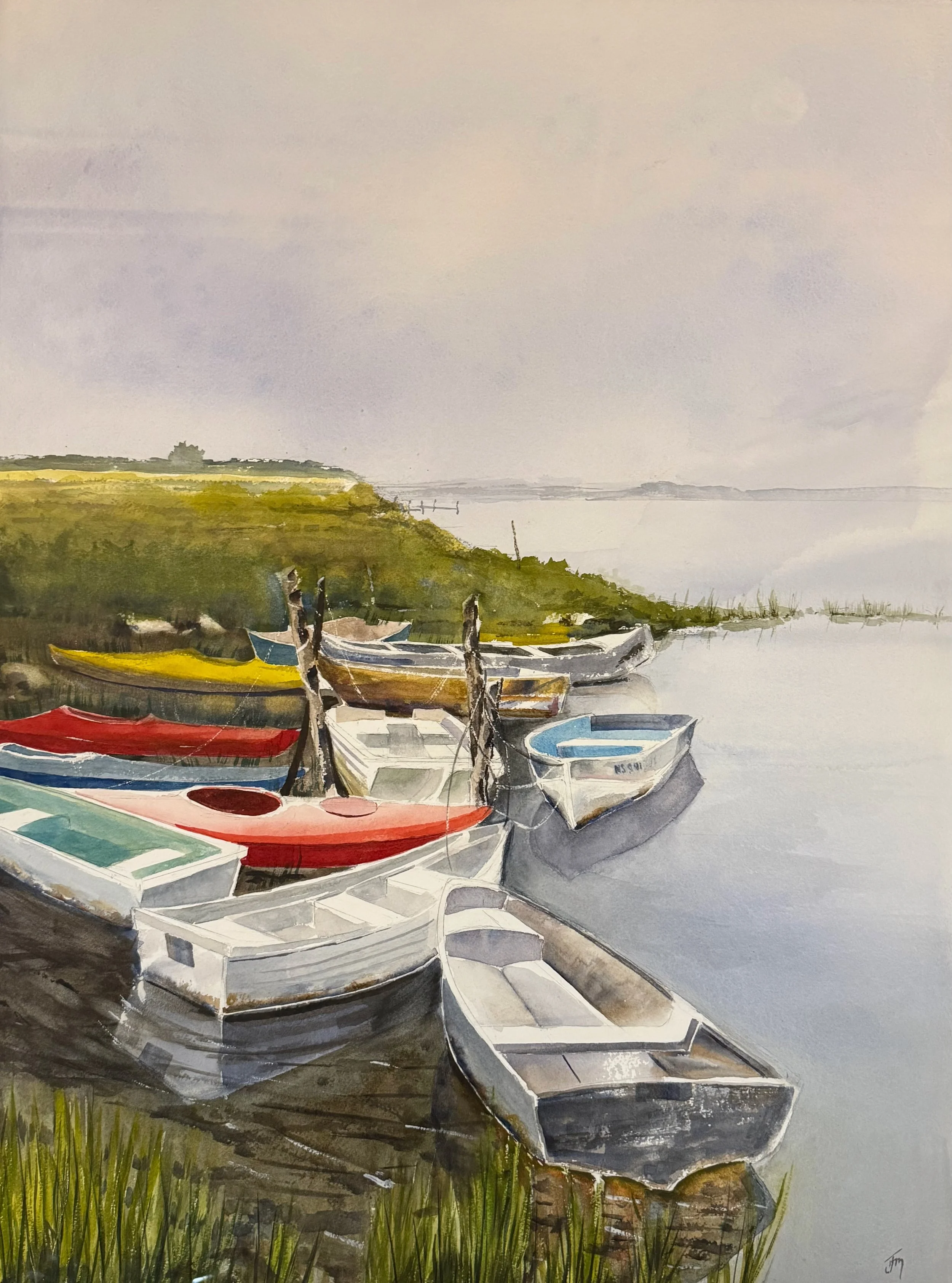   14. Joe Morales    Low Tide Roundup   Watercolor, 24x30 