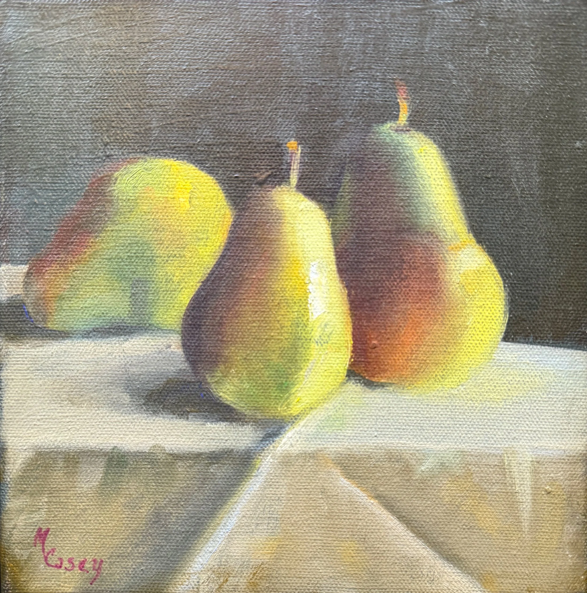   75. Maureen Casey    Three Pears   Oil, 8x8 