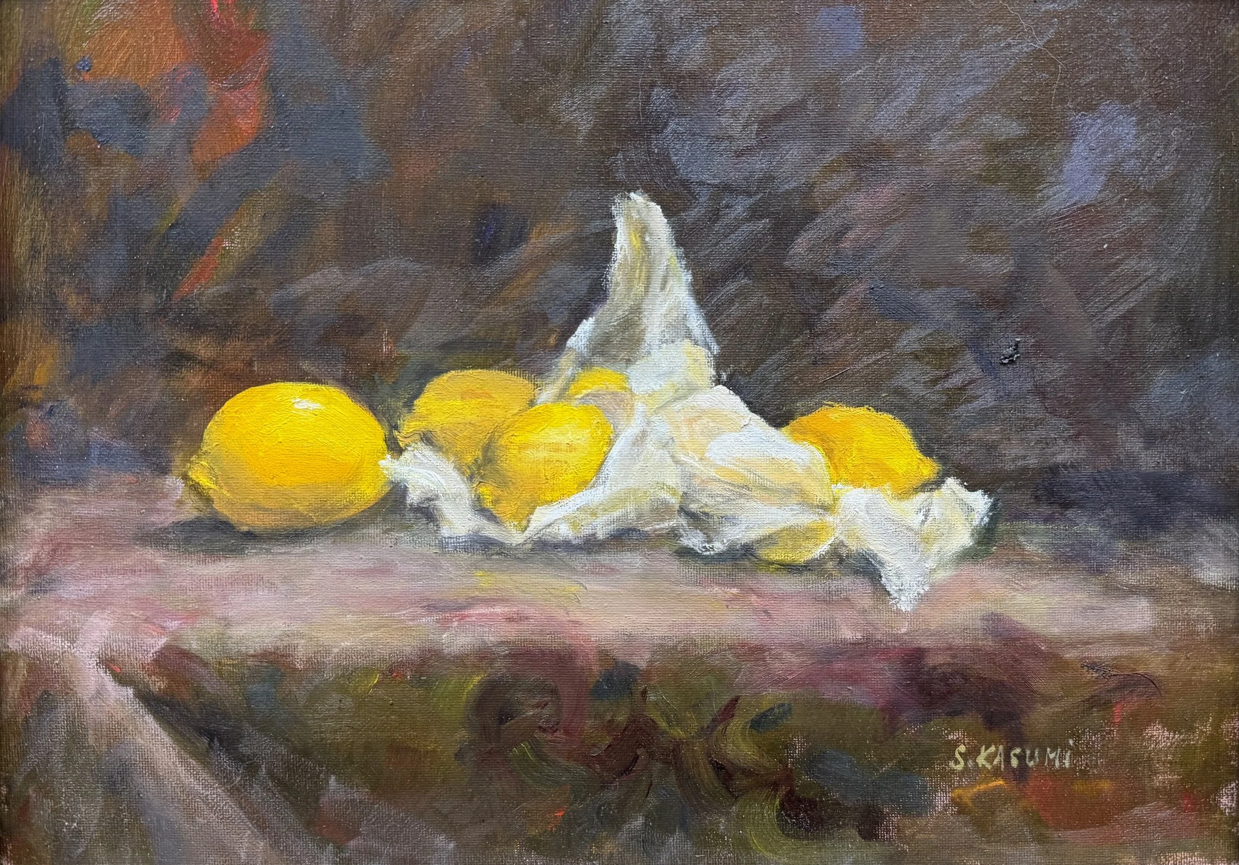   62. Shoko Kasumi    Lemons Season Start Dancing   Oil, 12x16 