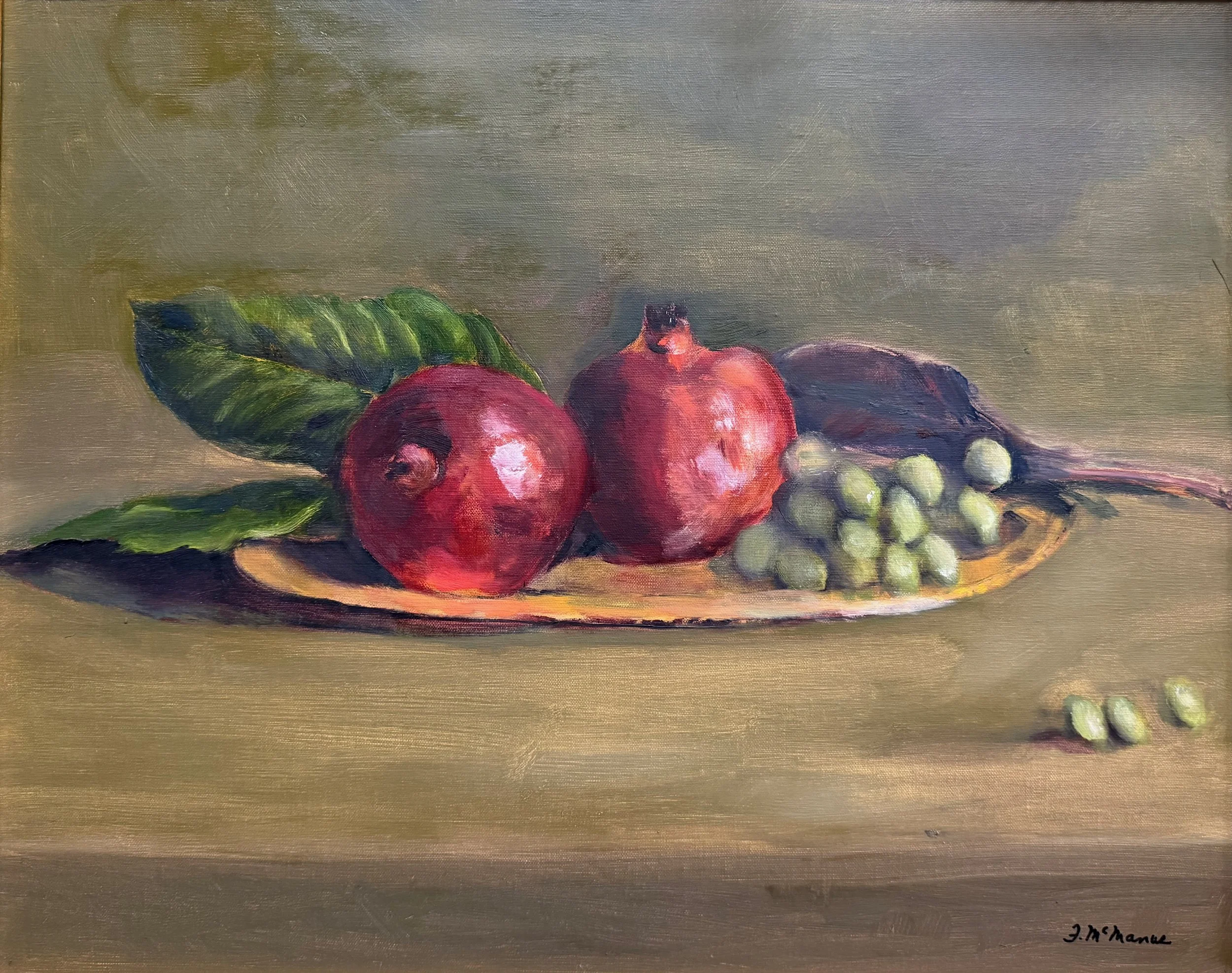   20. Fran McManus   Pomegranetes &amp; Grapes  Oil, 16x20 