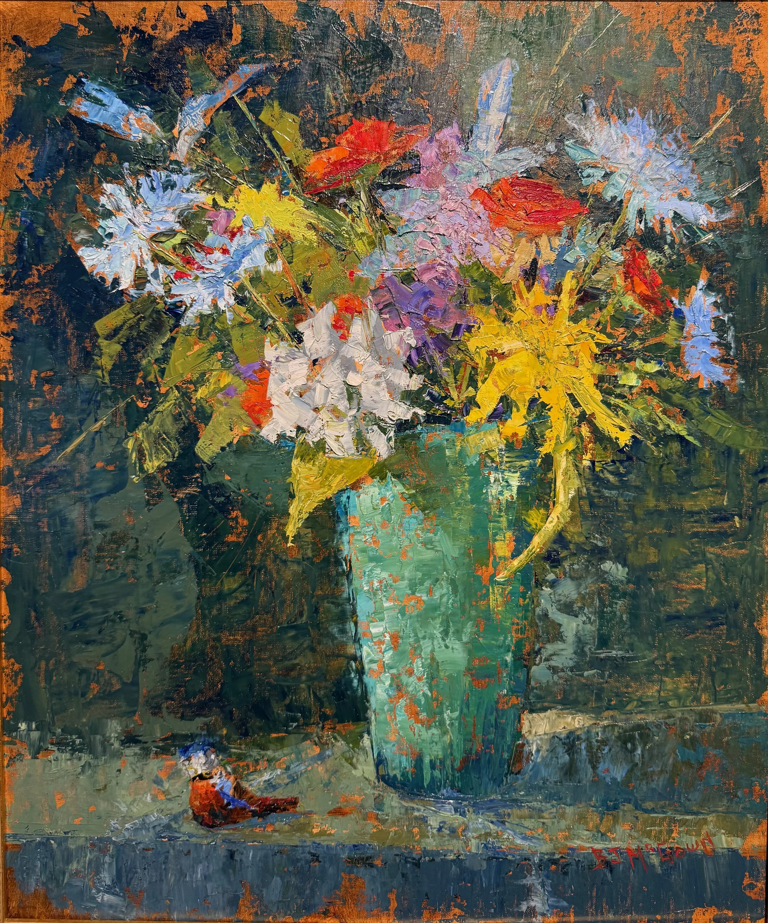   77. Bonnie McGown    Bright Bouquet   Oil,  