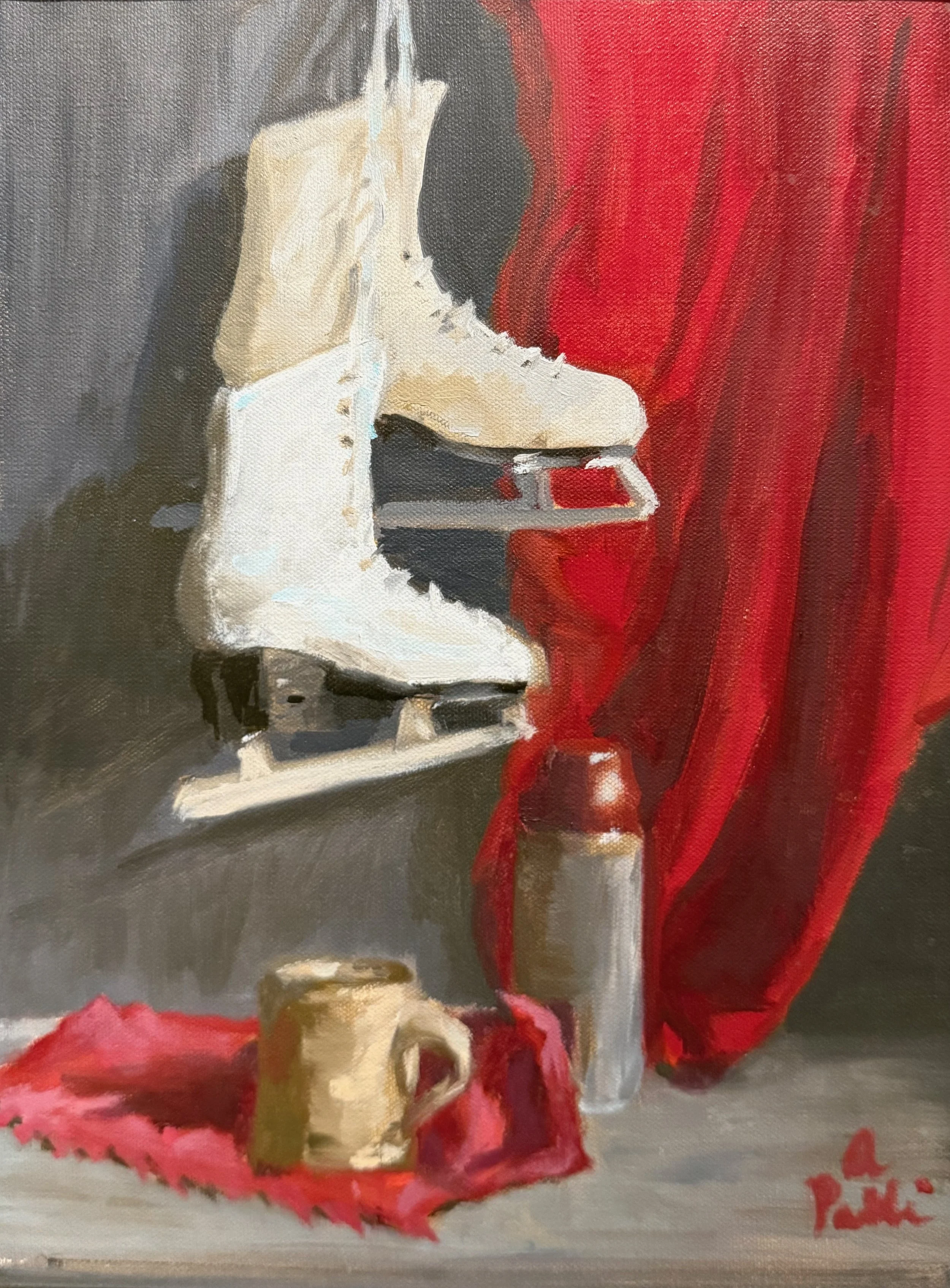   38. Alessandra Palli Corcoran    Skates   Oil, 12x16 