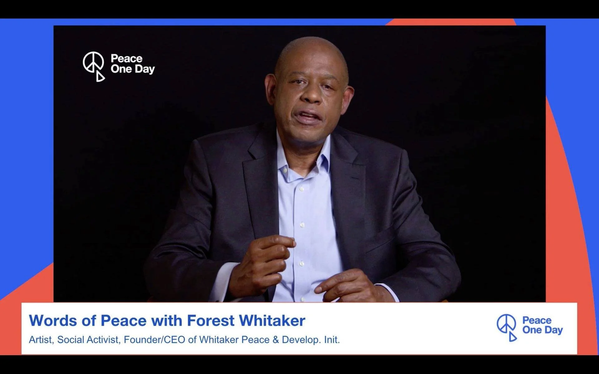 Forest Whitaker Encourages Shaping Peace Together in Times of COVID-19 on the International Day of Peace