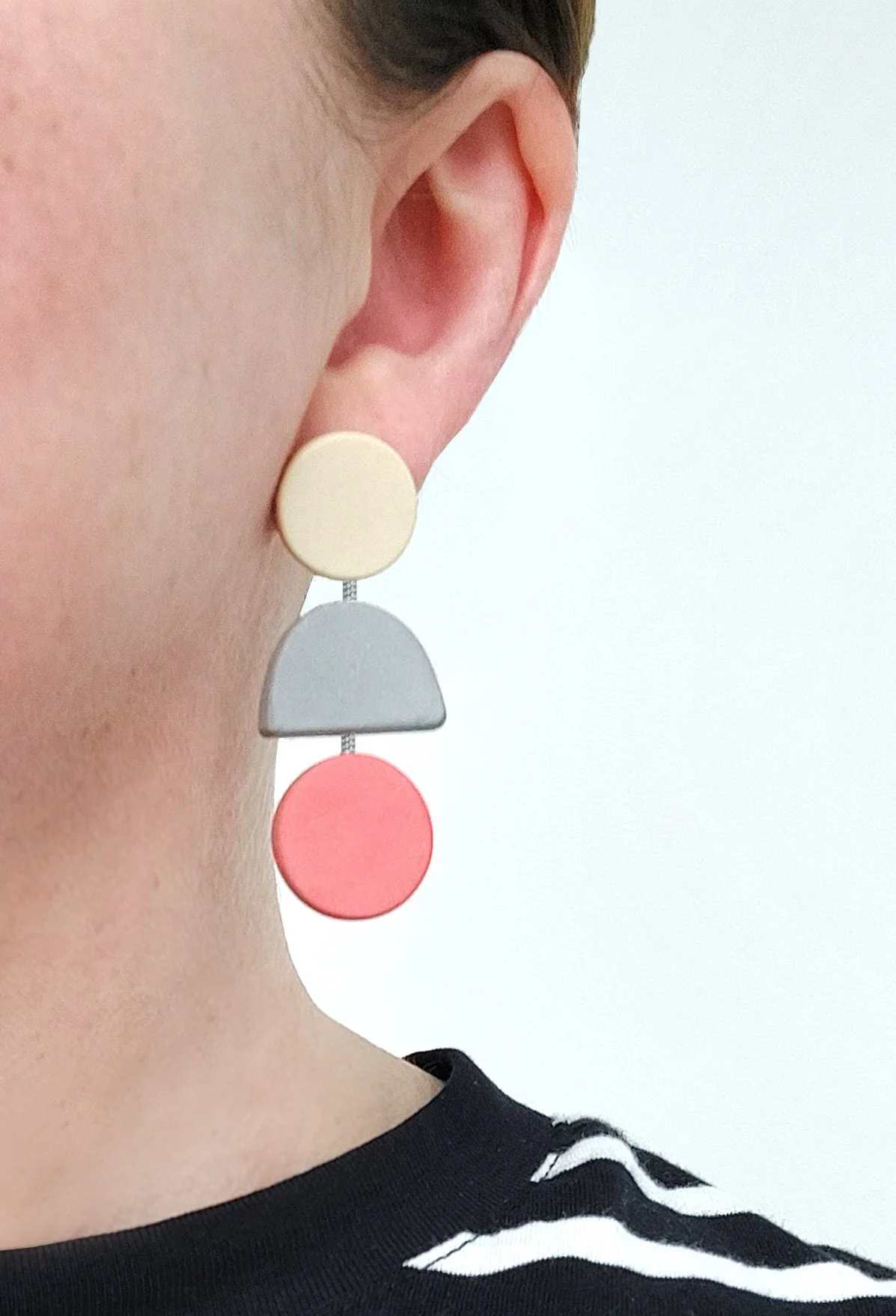 DotArchDotEarringsWhiteGreyPinkWorn.jpg