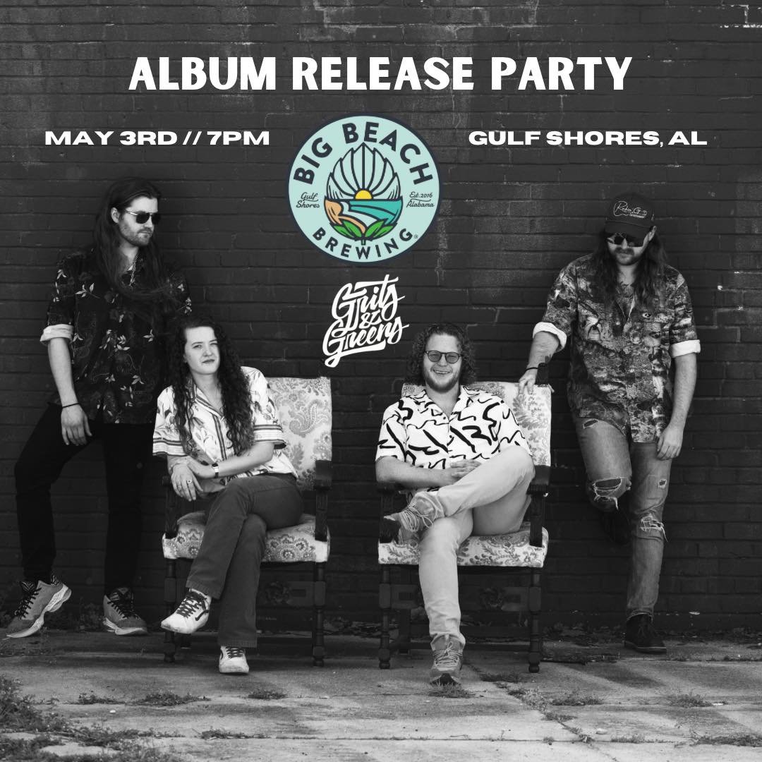 🚨🥬 GULF SHORES!! We are one week out from our album release celebration with you! Make plans to join us at @bigbeachbrewing at 7PM for night two of our album release weekend!! We will have limited edition green marble vinyls on hand and can&rsquo;t