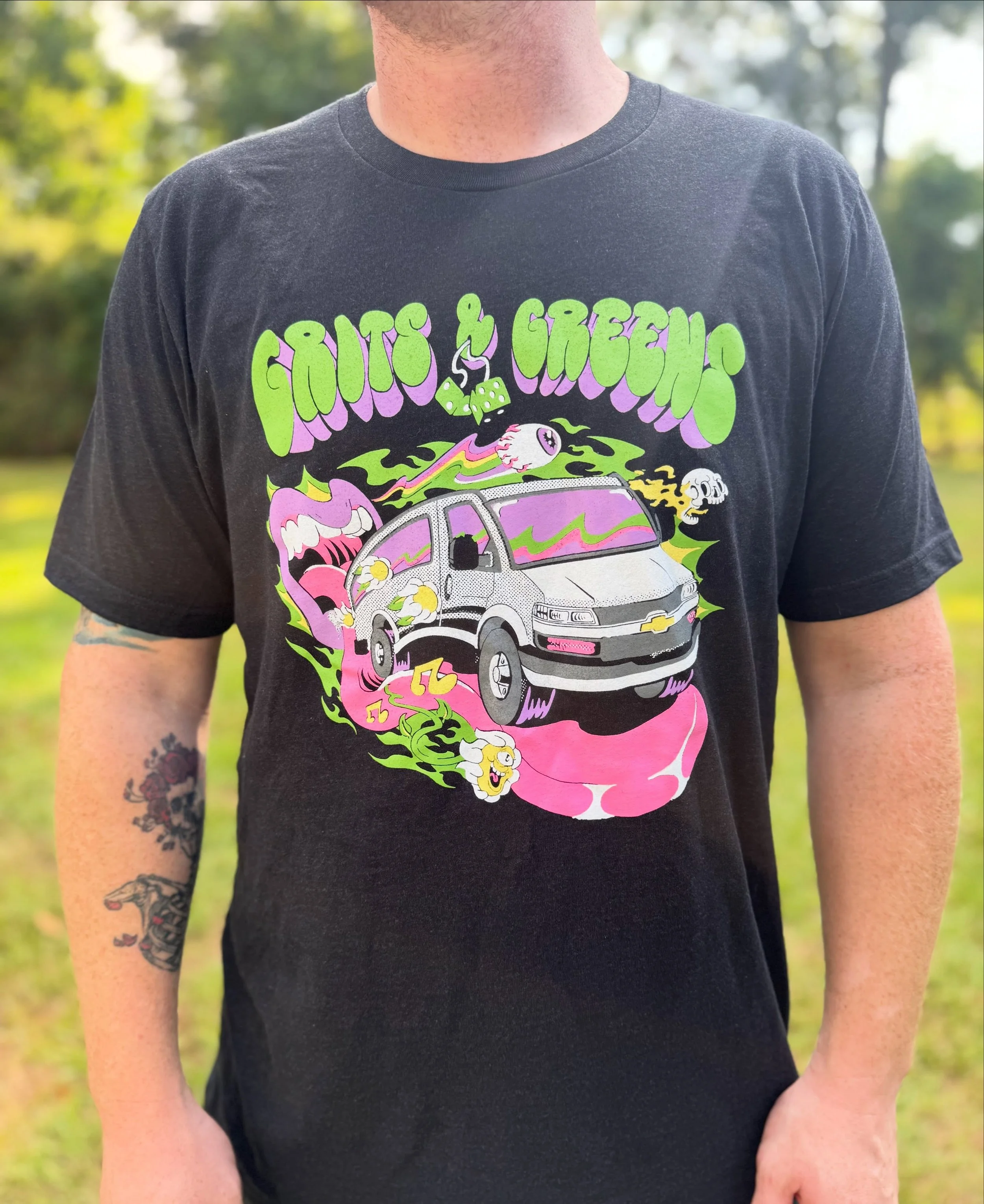 THREE FRESH NEW SHIRT DESIGNS! These bad boys are hitting the merch table this weekend at @pourhousepub_ga, Rock at the Clock, and @madlifestage. Snag em while they&rsquo;re hot! 🔥 hitting our online store on Monday! 
.
🎨 1: @yurireisart 
🎨 2: @_k