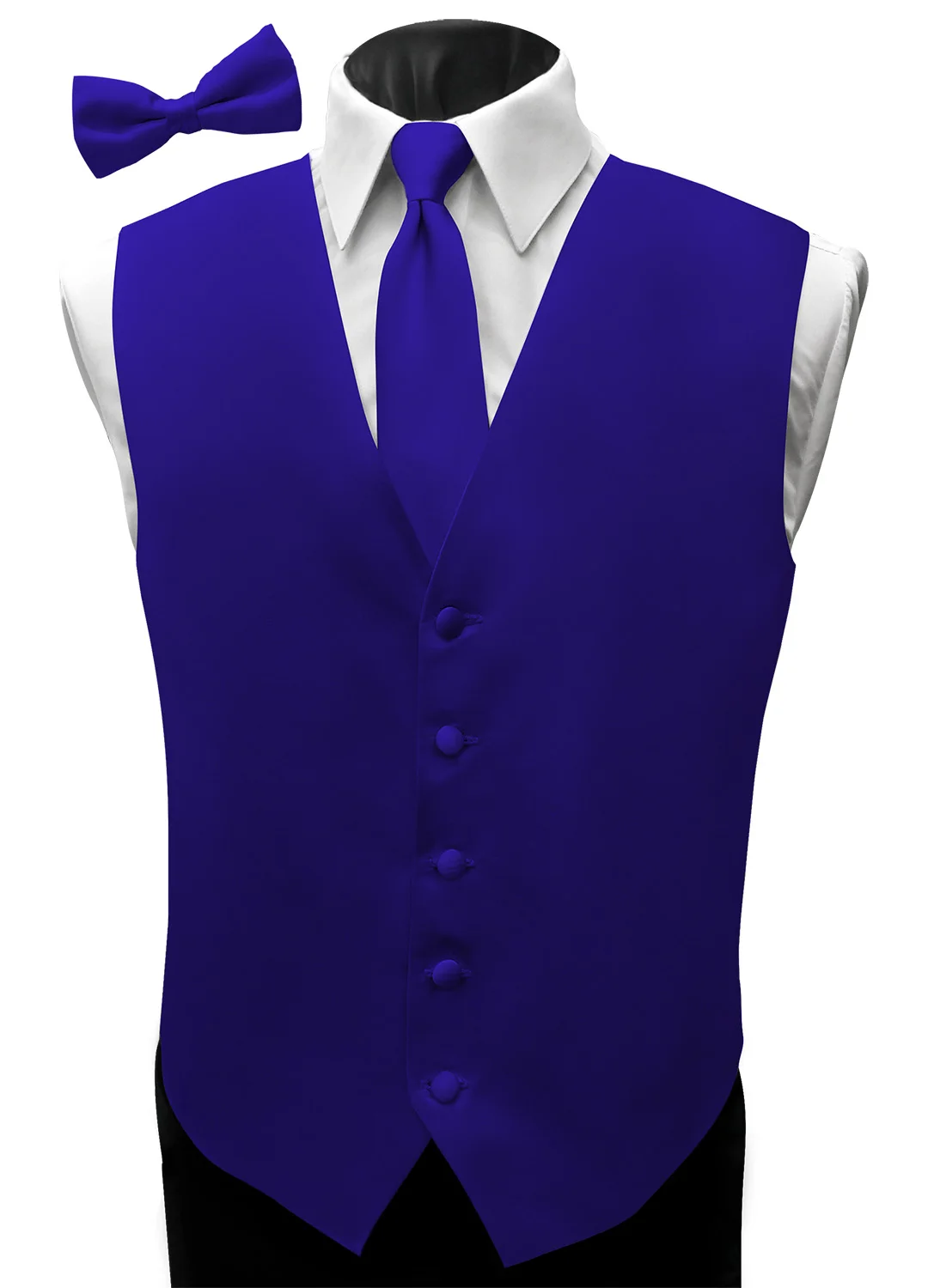 malibu blue vest and tie