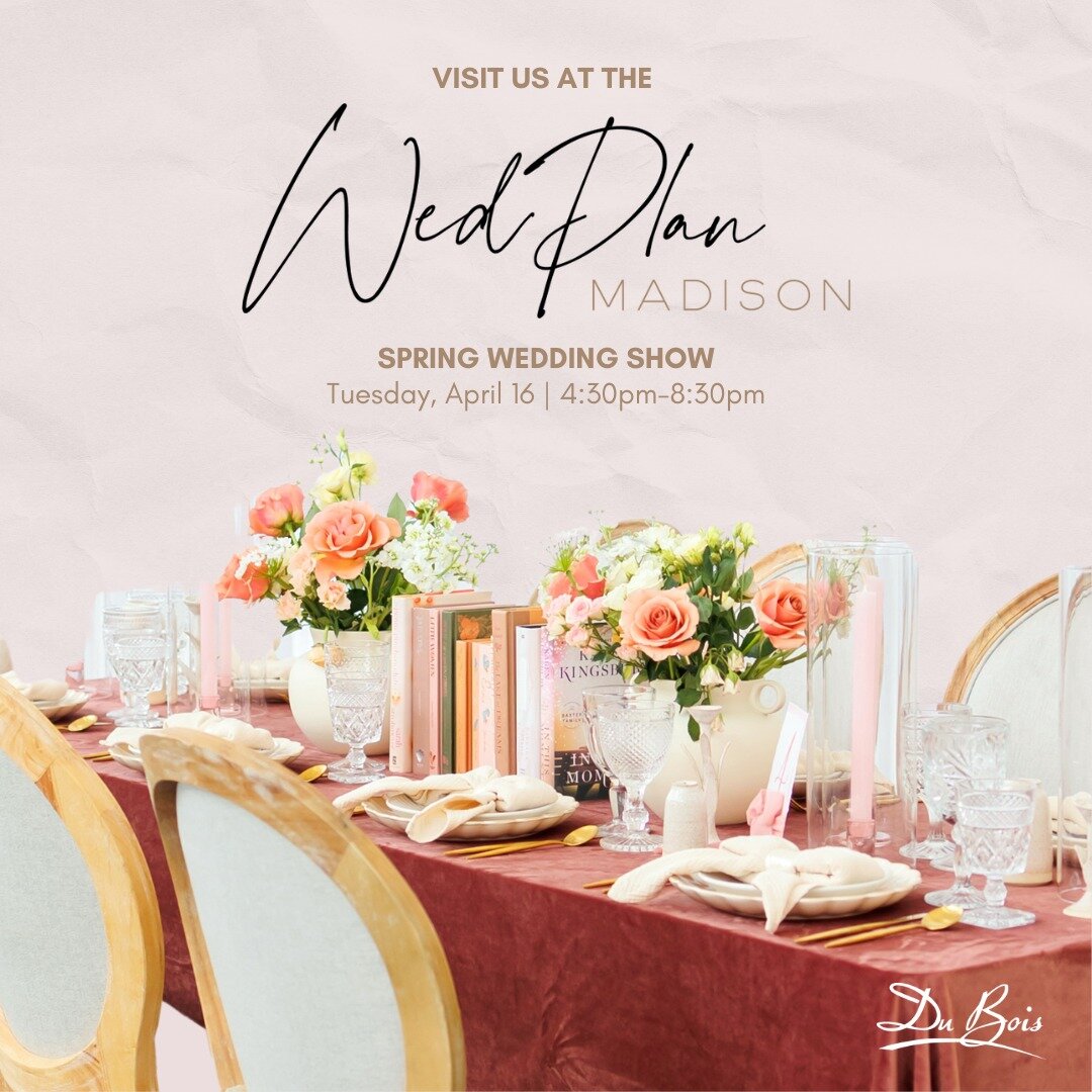 🌟 Attention! We will be at WedPlan Madison's Spring Wedding Show!🌟 

📅 When: Tuesday, April 16, 2024 | 4:30pm-8:30pm
📍 Where: Madison Marriott West - Conference Center, Middleton, WI

Join us to discover the latest trends in tuxedo rentals and fi