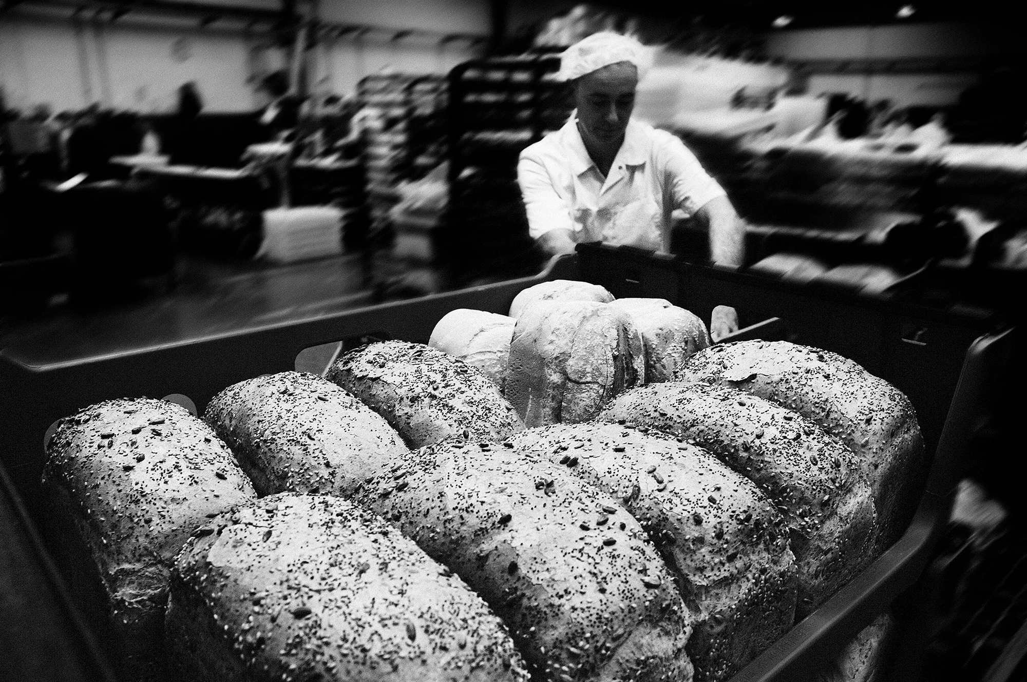 Documentary style portrait of a baker