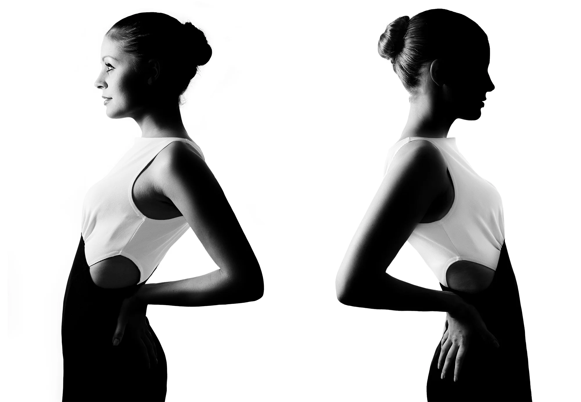 Black and white fashion image