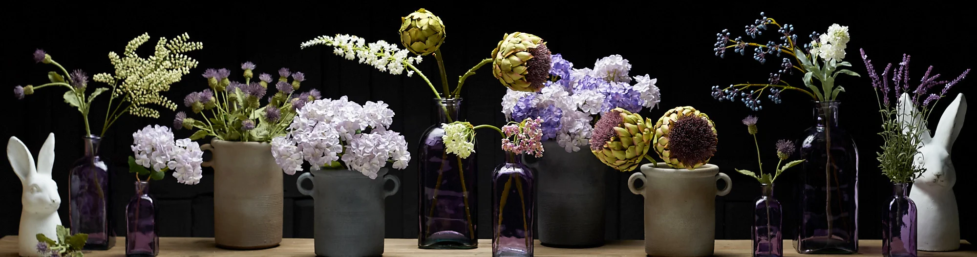 Artificial flowers as a still life