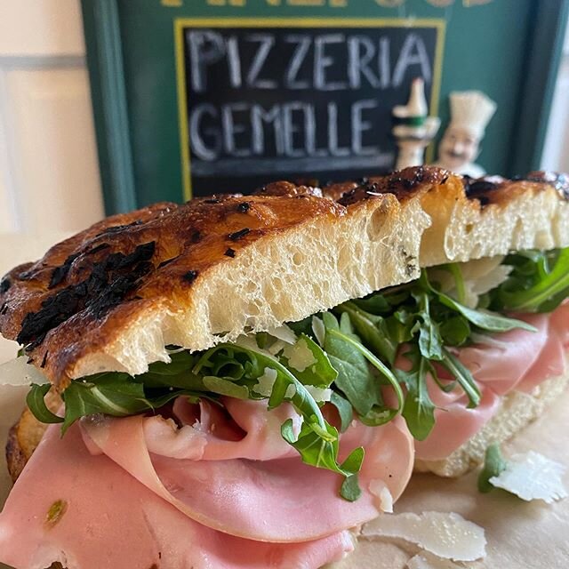 hi friends, we figured you could use another day of mortadella &amp; focaccia fulfillment.  give a wave to neighborhood pizzaiolo @elios_pizza , grab a sandwich or $5 square slice, cross your fingers the clouds back off, add on a bottle of punta cren