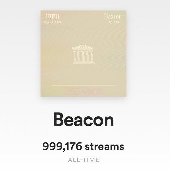 ✨THIS IS INSANE✨

Help Beacon reach 1 Million streams by listening, sharing with your friends and reposting this on your stories! (be sure to tag @gallery.band) Once Beacon reaches 1 Million streams, I will let you in on some exciting news!! ALSO, a 