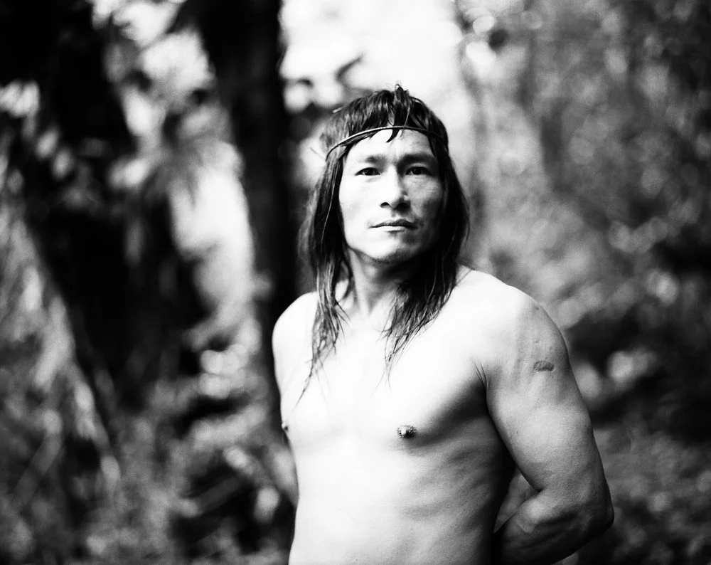 Chief Elias Papue of the tribe of the Chuars in his village Juvienza