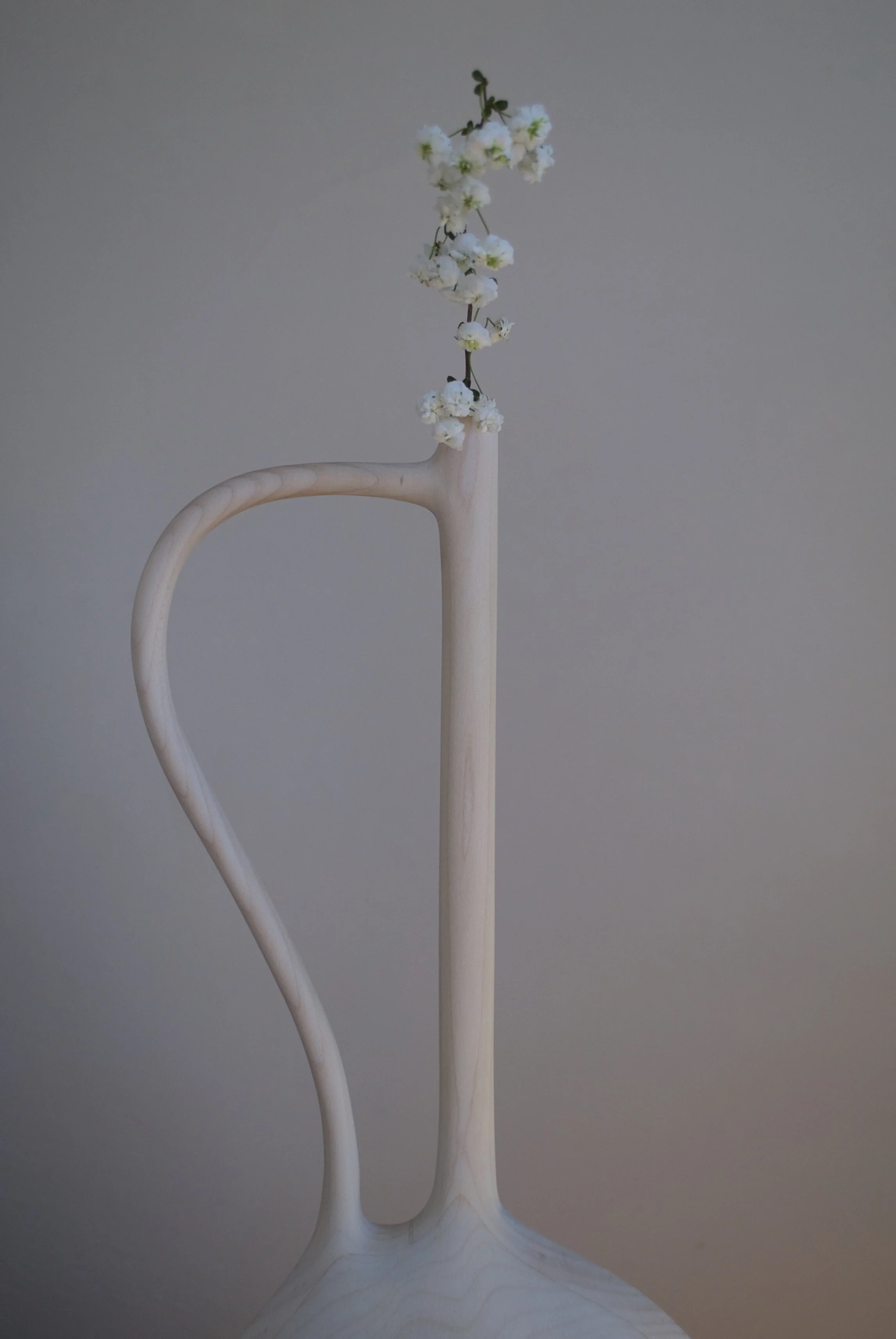 Bleached Maple Fluted Vessel with Curved Handle (3).jpg --£350 -- 16_h -- Design from Spring 2020.jpg
