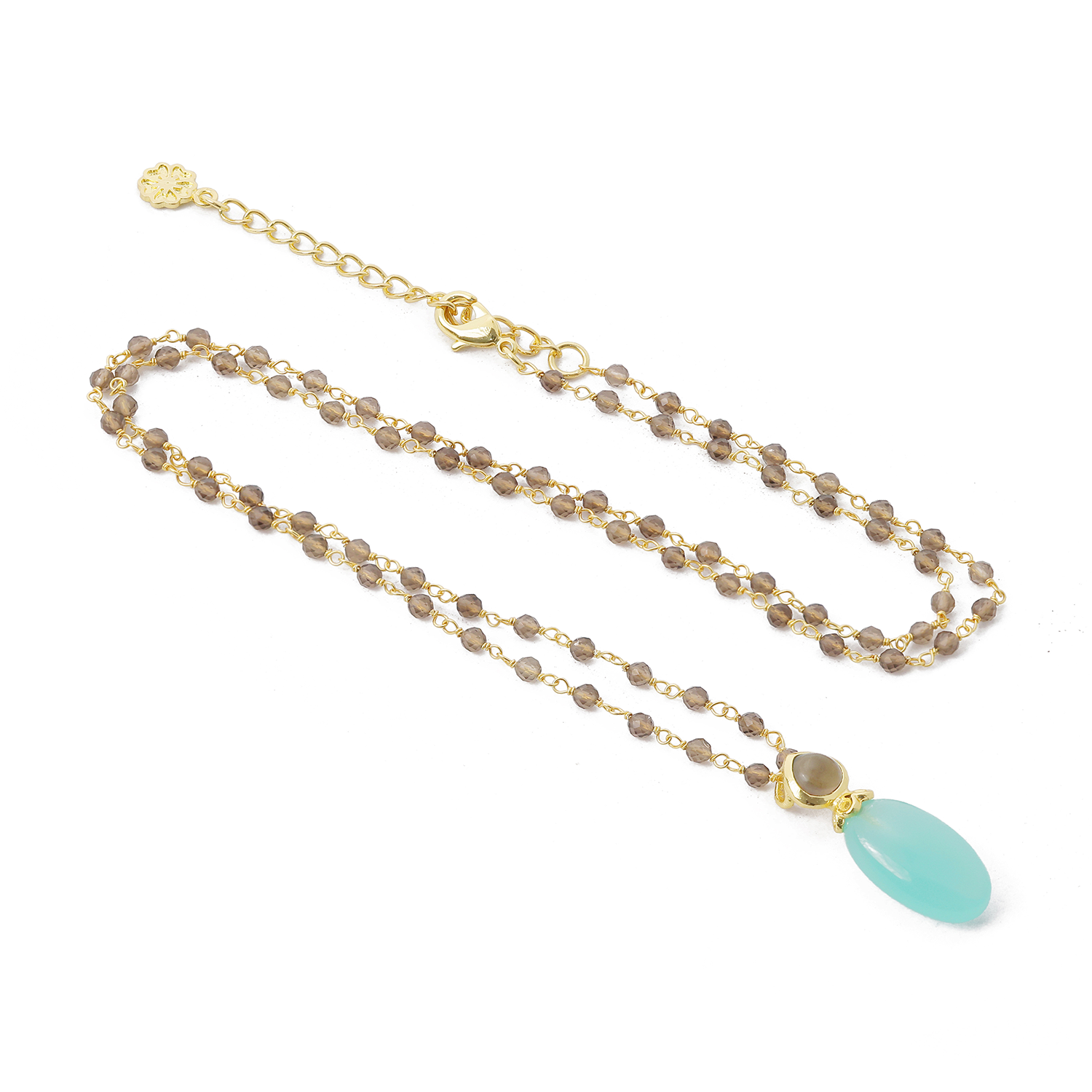Fair_azuni_Persephone Double Gemstone Beaded Chain Necklace Pariba.png