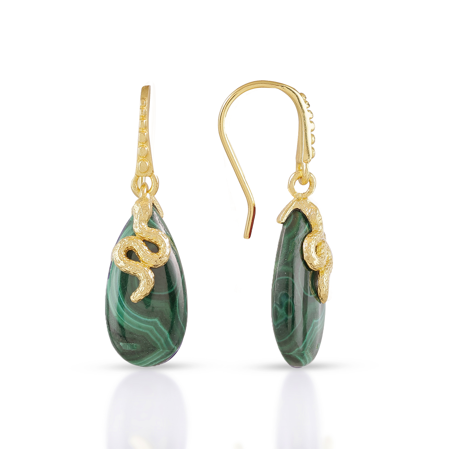 Fair_azuni_Medusa Gemstone Drop Earrings_MALACHITE.png