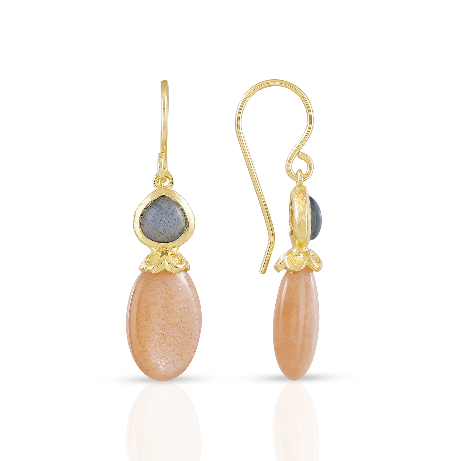 Fair_azuni_Persephone Double Gemstone Earrings Peach.png