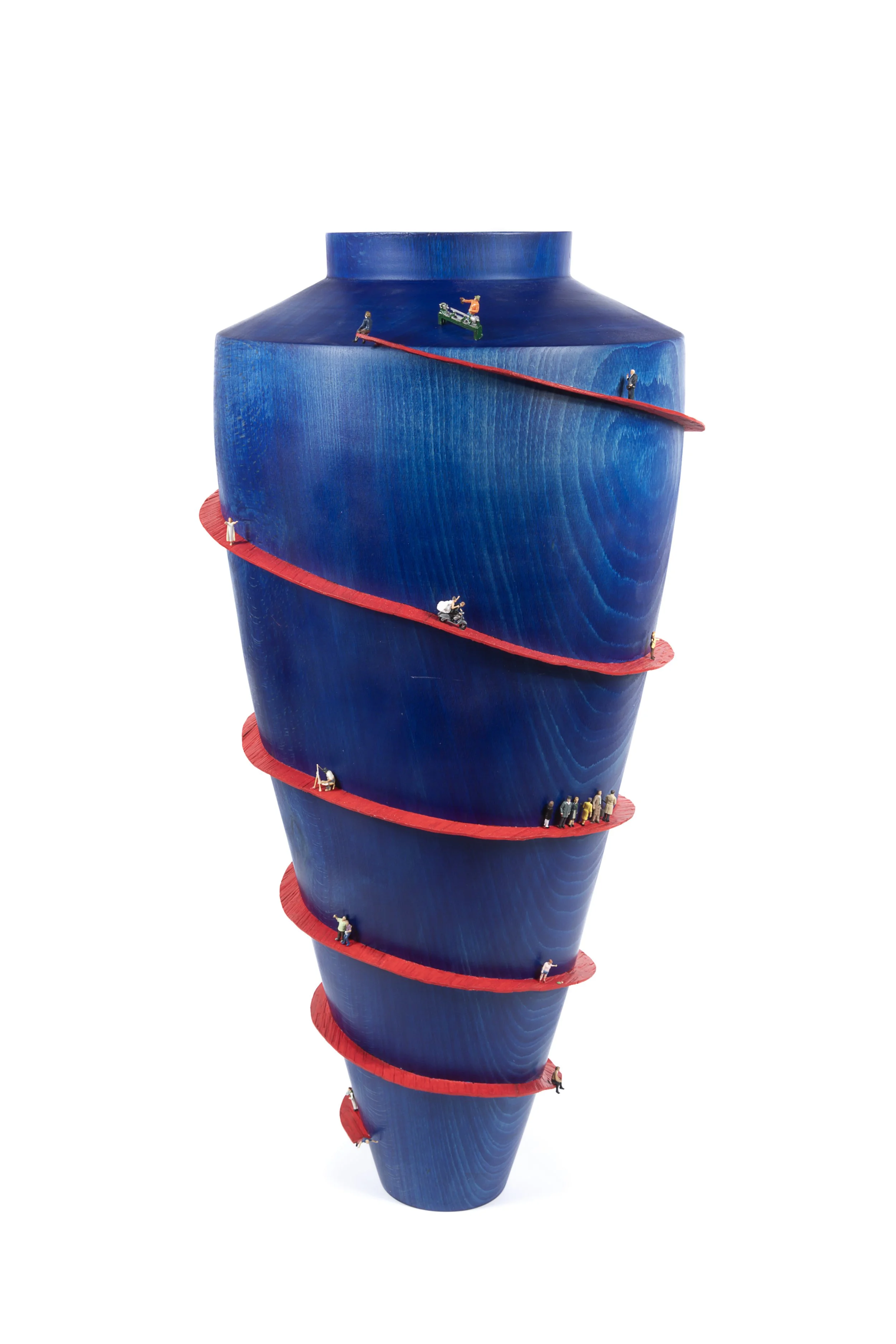 GregKent_ Life_attachedtoanotherobjectbyaninclinedplane,wrapped helicallyaroundanaxis._2025_TurnedBeechwood_80x40x40cm_£2500.jpg