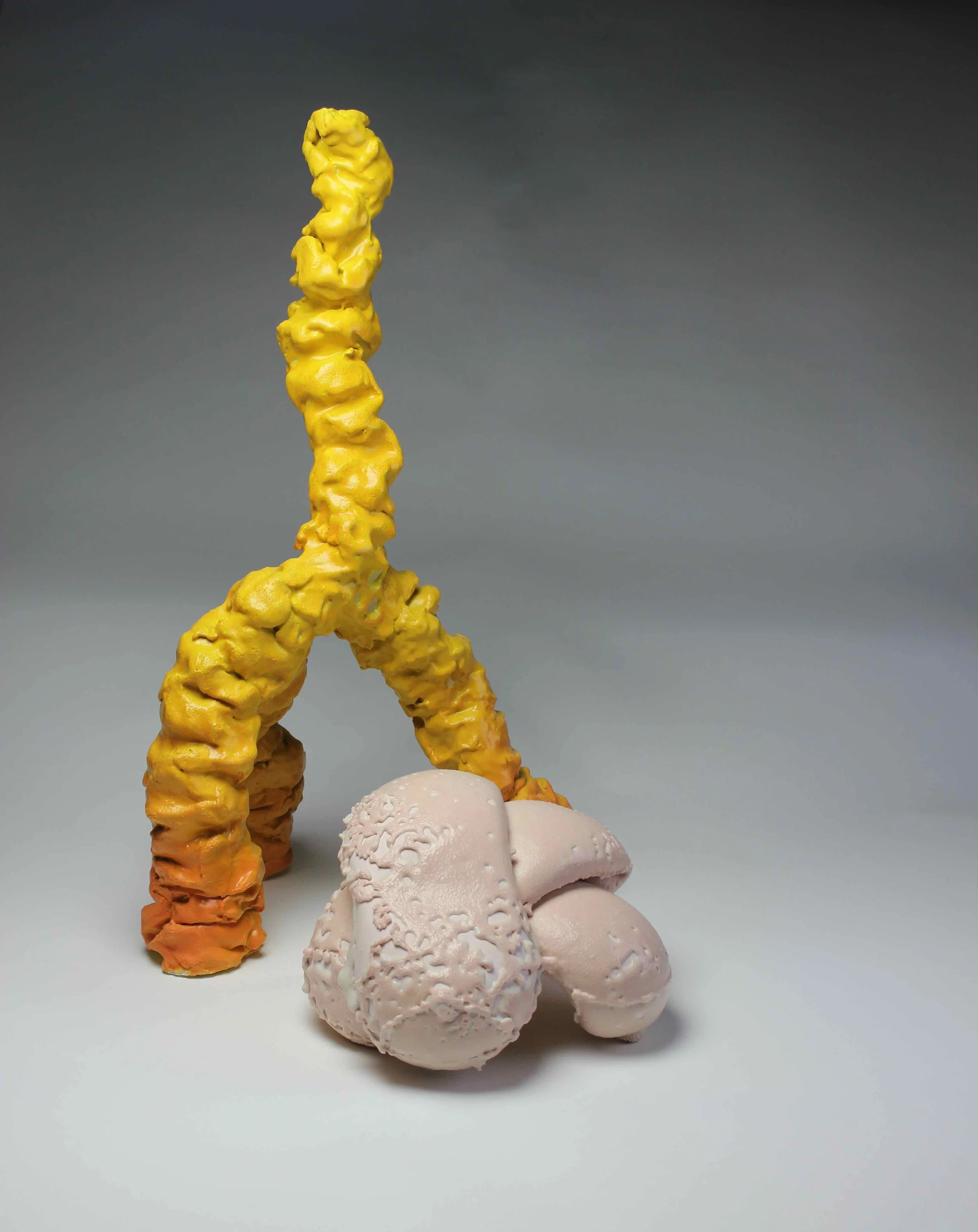 - Big yellow and chicken skin’ 2018 ceramics 64 x 25 x 60cm, Sam.jpeg