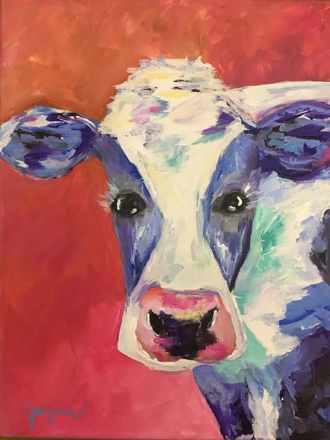 "Purple Cow" 11 x 14