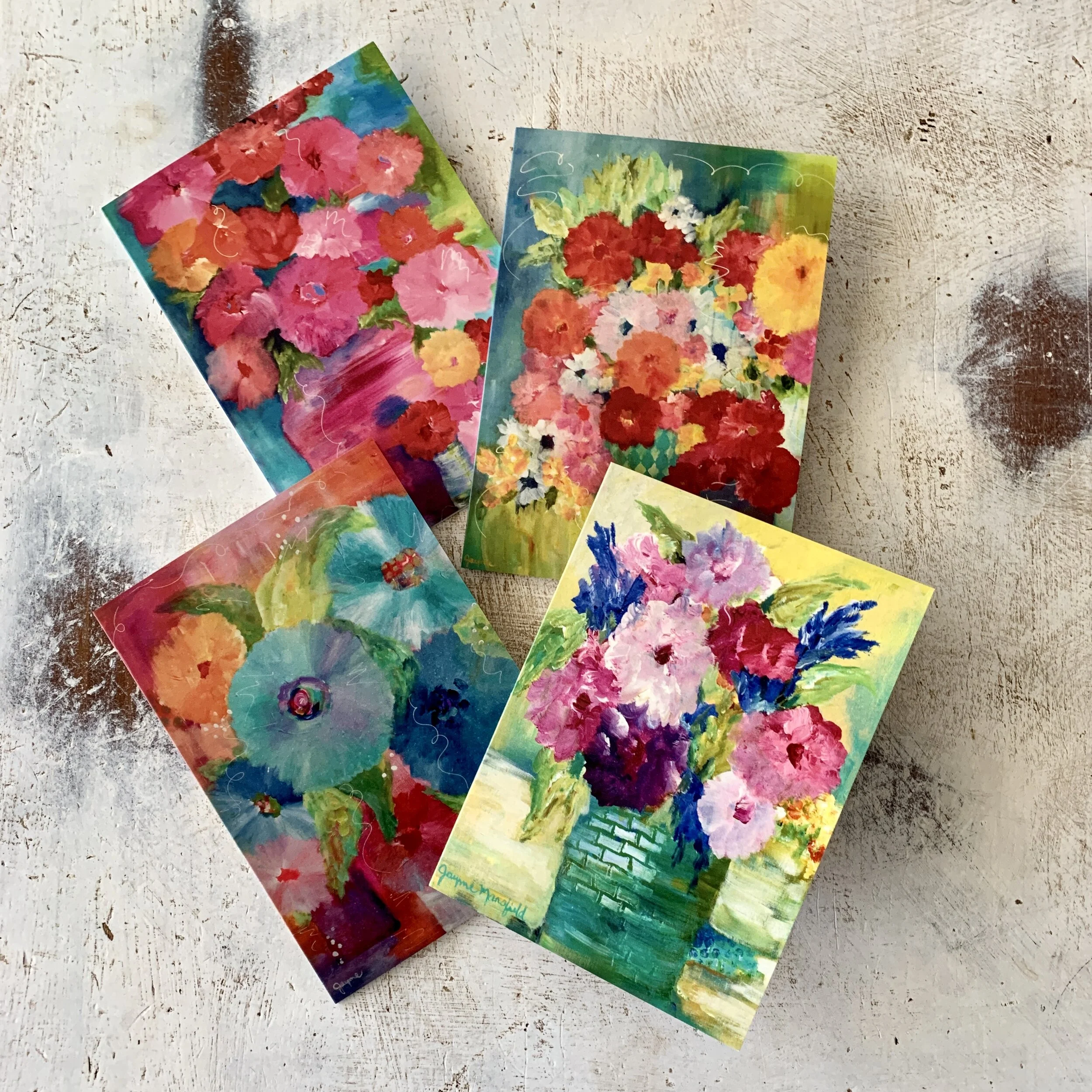 Floral Abstraction Note Cards #2