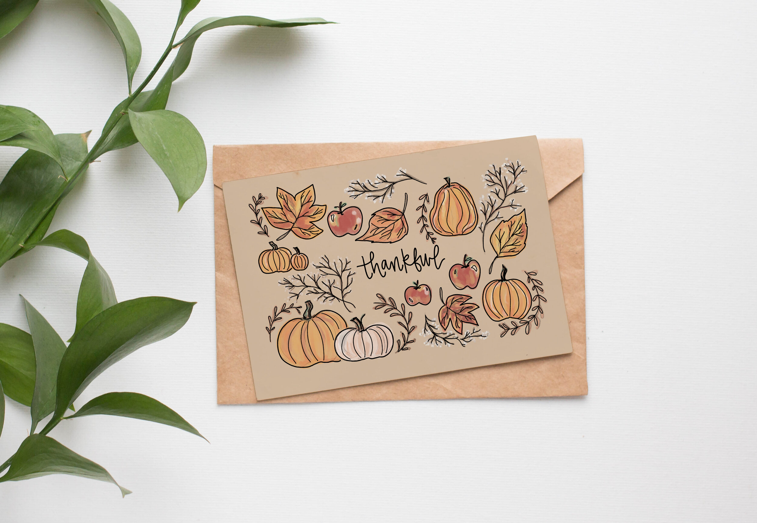 Fall-Themed Greeting cards pack