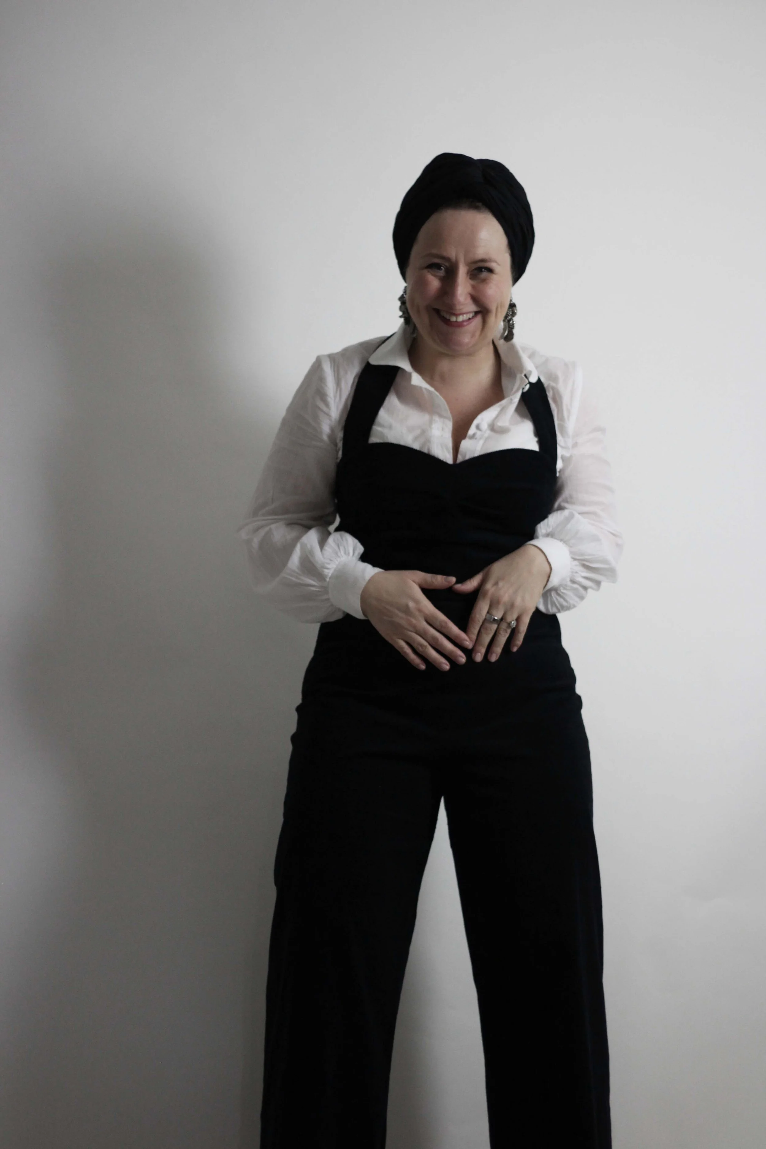 A jumpsuit with 70s vibes