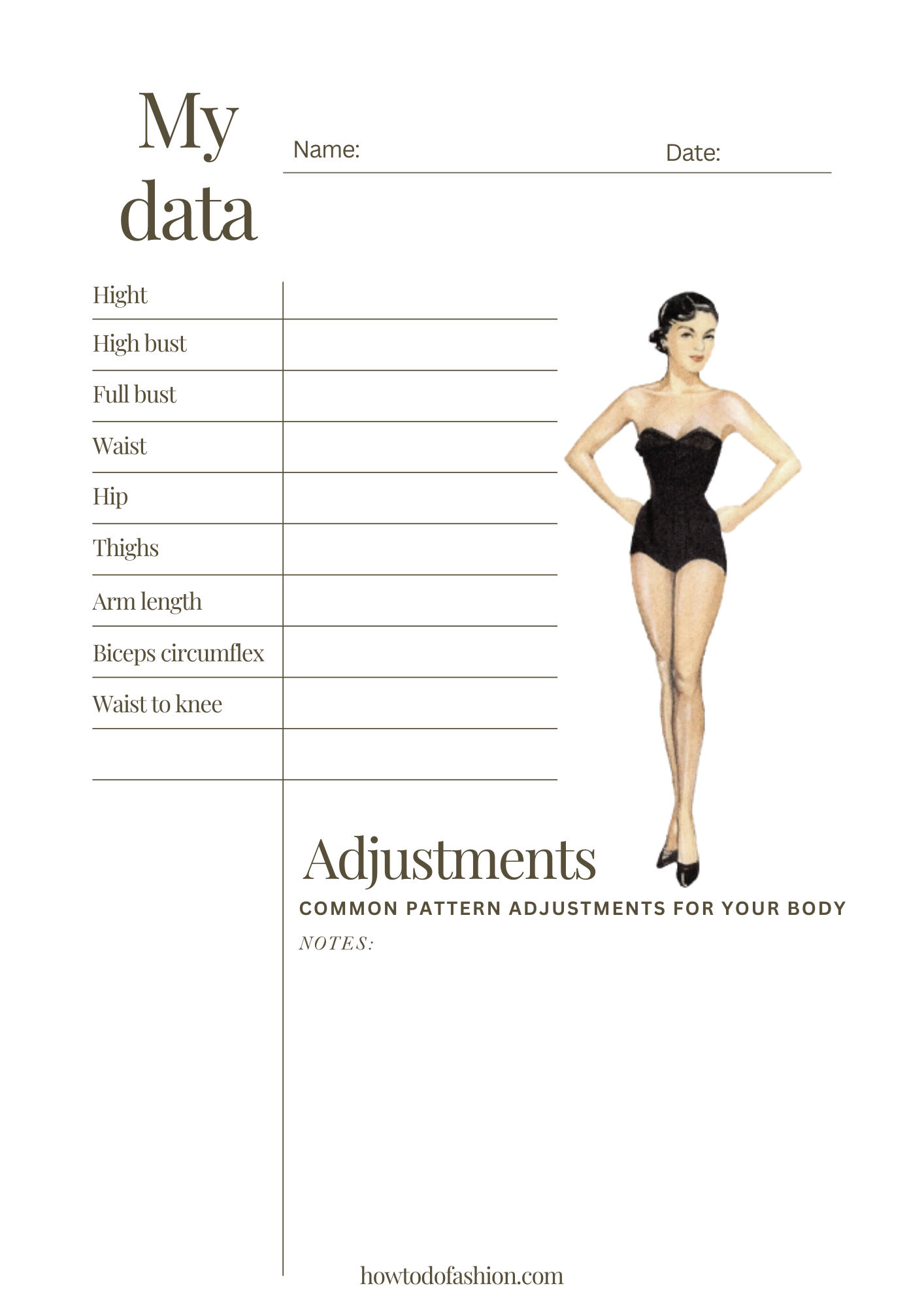 HTDF Sewing Planner – Print at Home