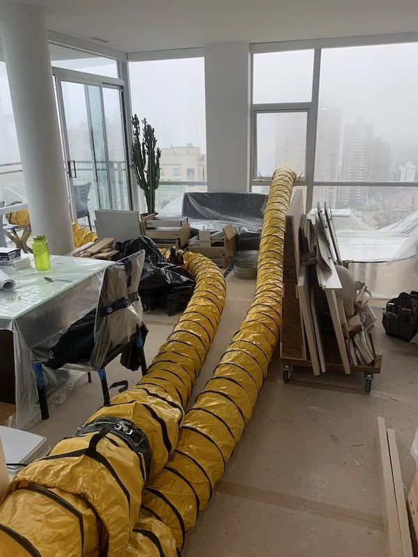 blower and exhaust fans with flexible ducts