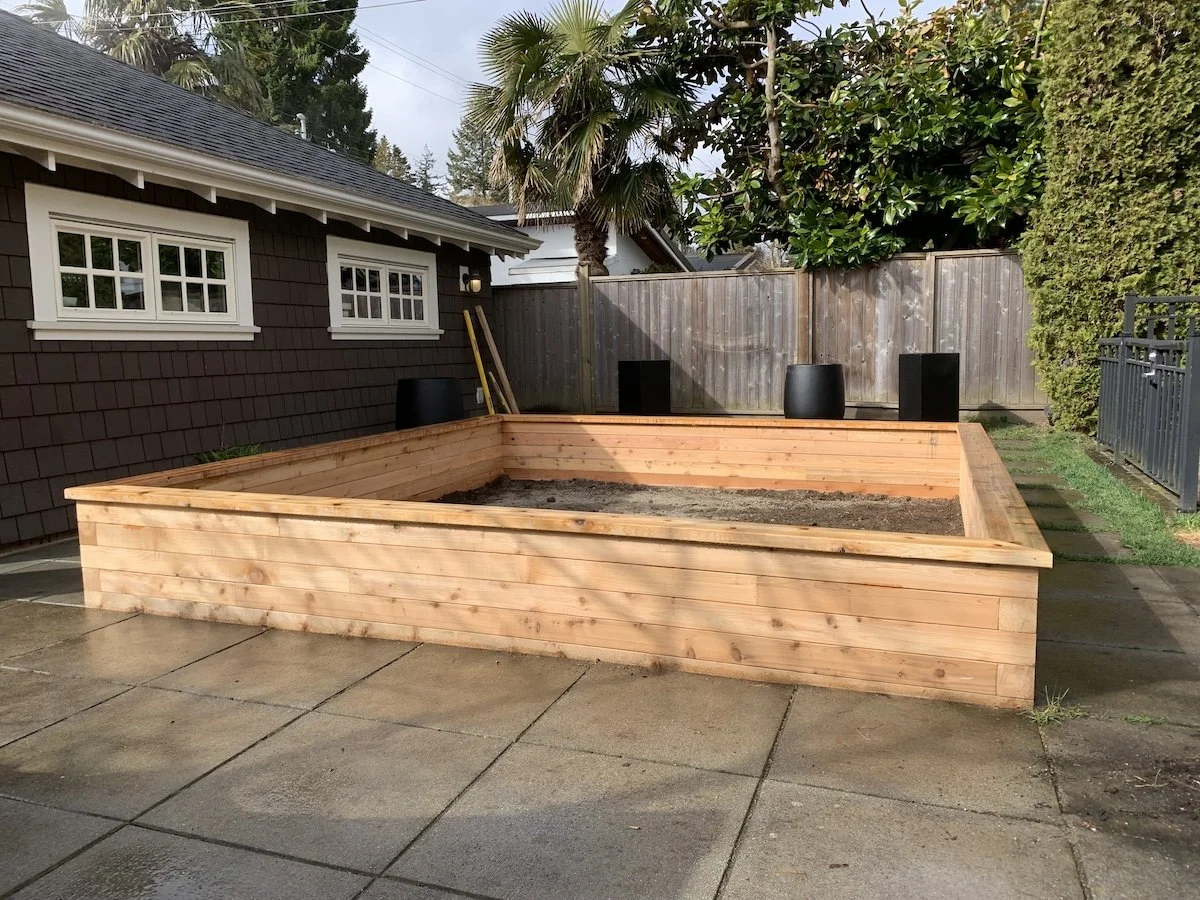 Custom built garden box