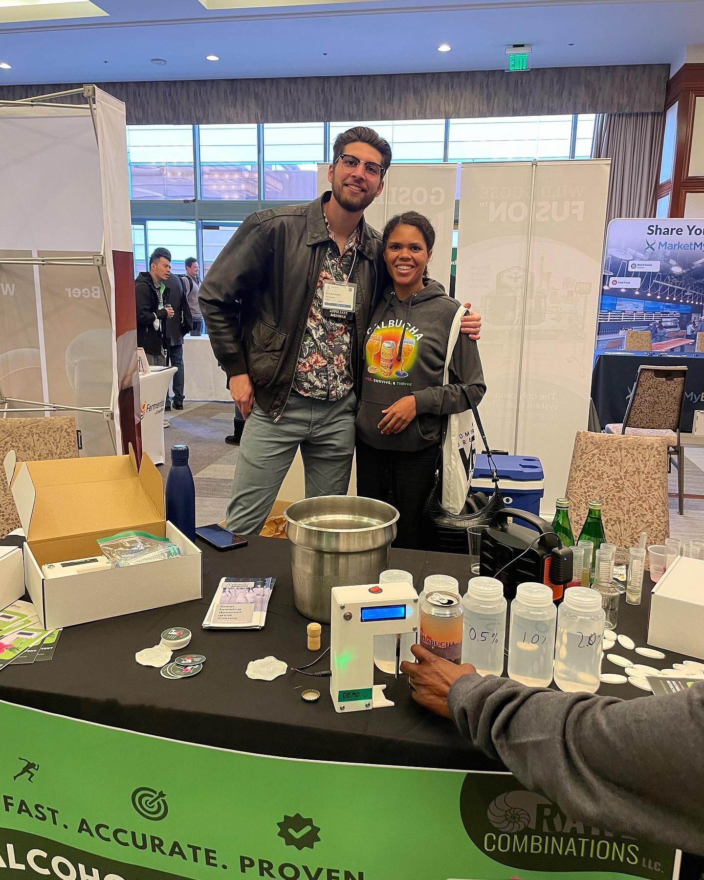 Highlight of Kombucha Kon! Meeting @rarecombinationsllc and learning about the innovative business solution for measuring alcohol content in natural kombucha