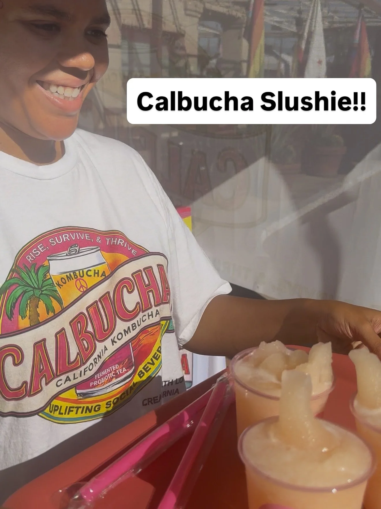 CalBucha kombucha&mdash;served as ice-cold slushies and in cans&mdash;brings a smooth, easy refresh to everyone who finds us across the Coachella Valley.

Last week at VillageFest, a group of breakdancers came looking for us after seeing us on Instag