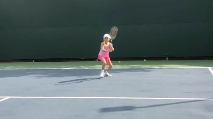 Loading&hellip;. Racket head up. 

But it&rsquo;s the rhythm she has while approaching the ball that I am so impressed with. Gia is working on the things she is going to use to become the best player she can be. The thing you don&rsquo;t see from jus