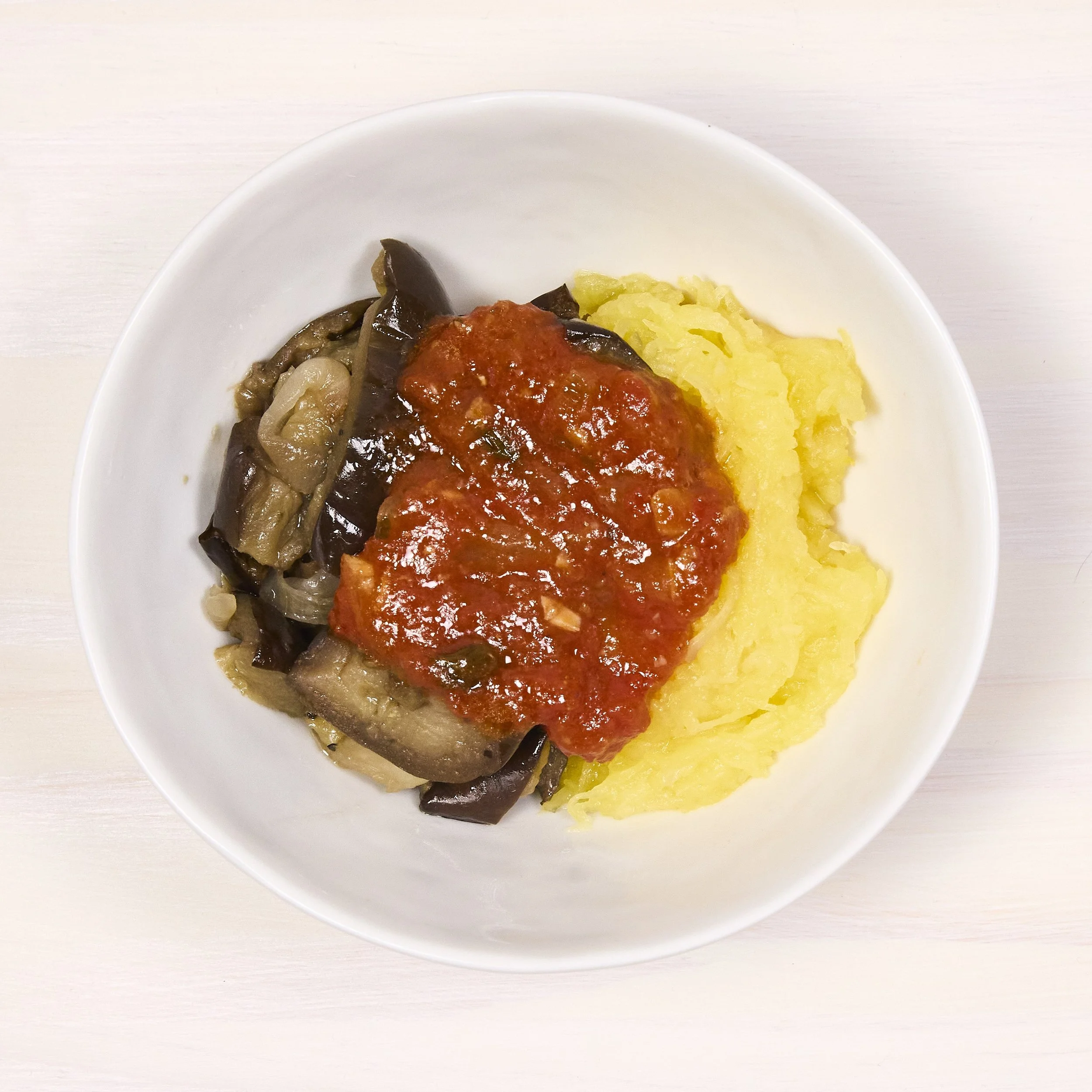 Roasted Eggplant & Spaghetti Squash with Marinara 