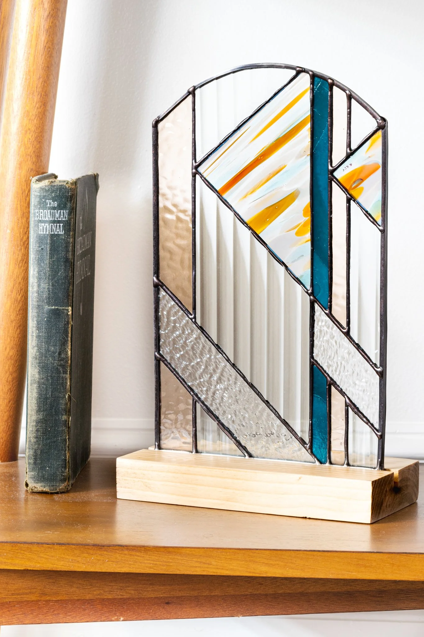 Mod Mid Century Stained Glass & Stand — ADONI DESIGN
