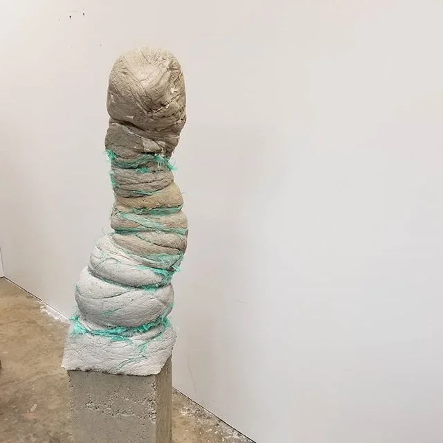 Made by hugging, wrapping, embracing concrete 
#selfpreservation #selfcare #selflove #selfportrait #concrete #art #contemporaryart #anthropocene #sculpture #waste