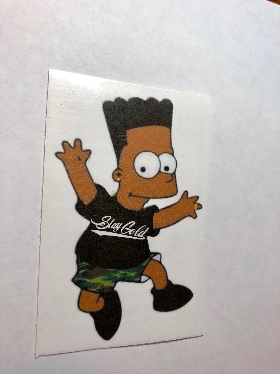 Stay Gold Brown Bart Sticker 