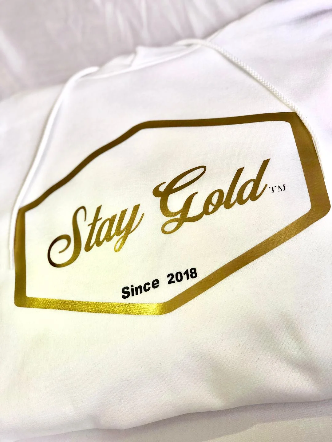 Stay Gold Original White Hoodie 
