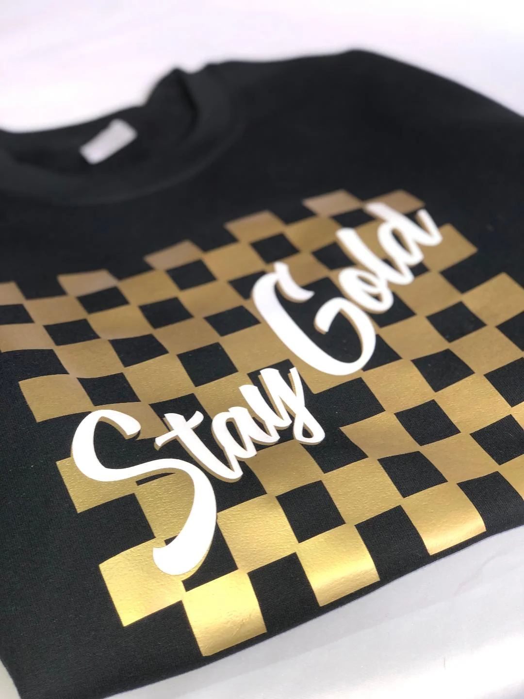 Stay Gold Black Checker Long Sleeve 