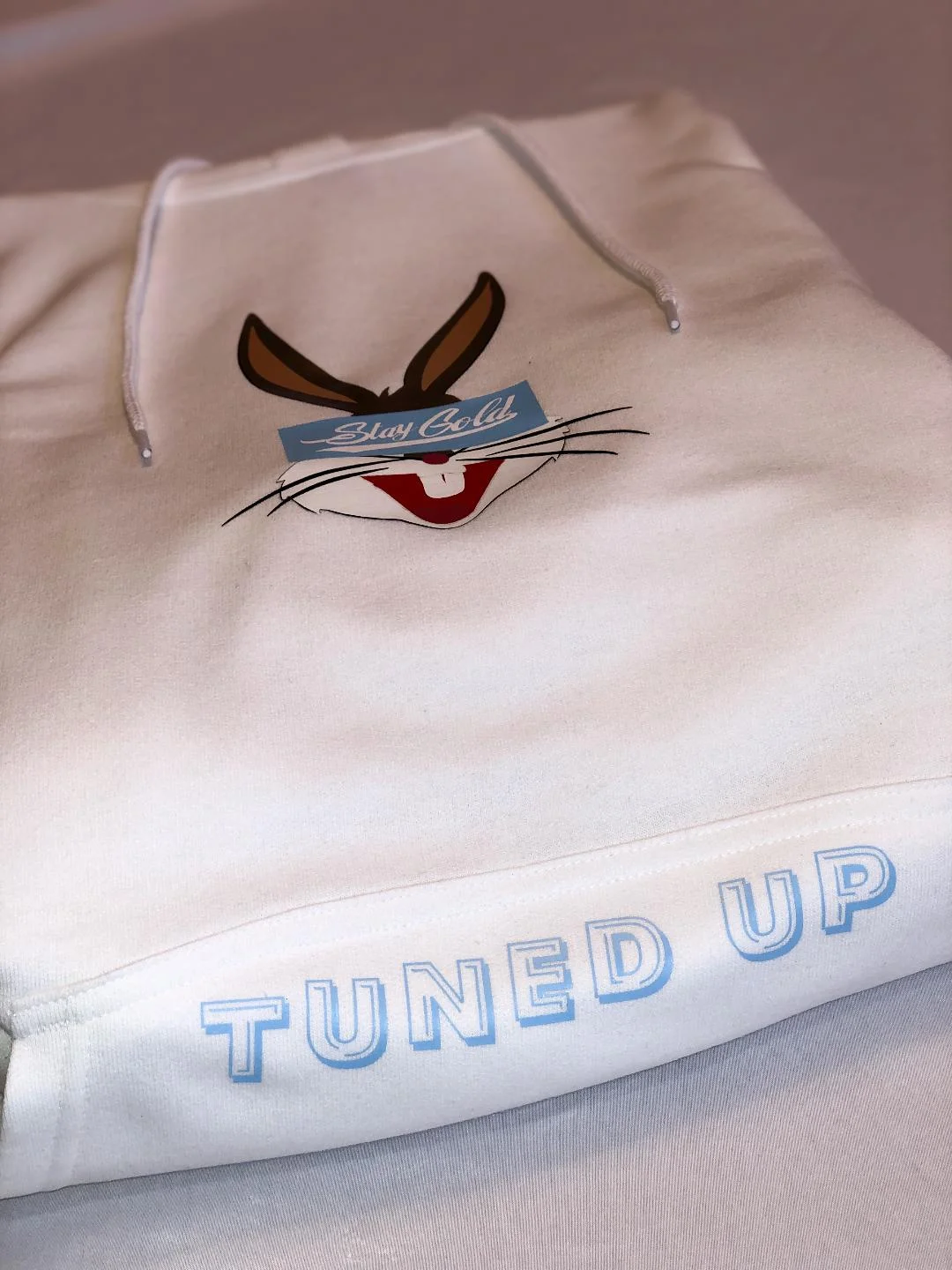 Easter Stay Gold White Hoodie 