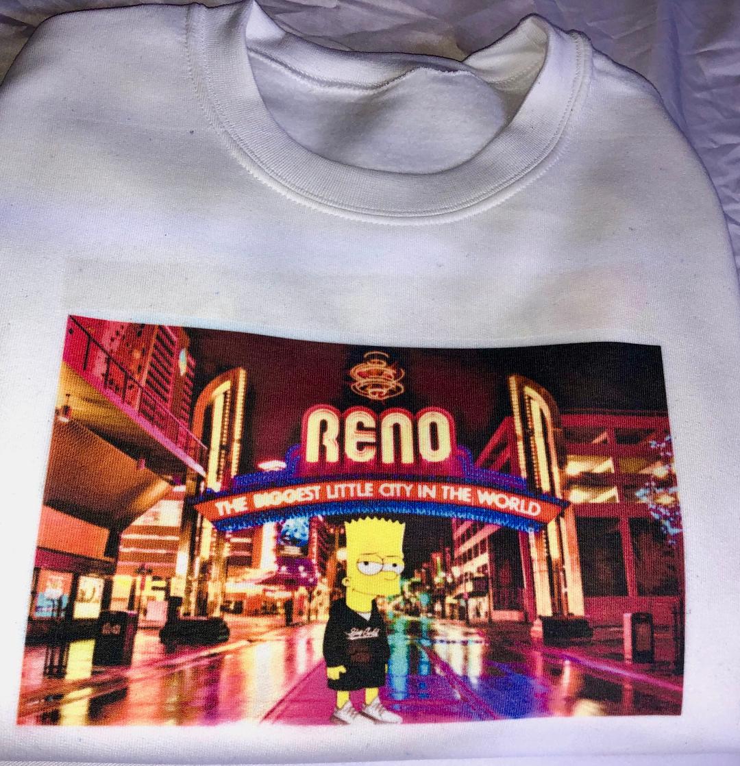 RENO Stay Gold White Crew Neck