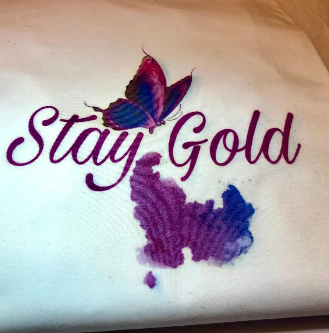 Stay Gold Butterfly White T-Shirt