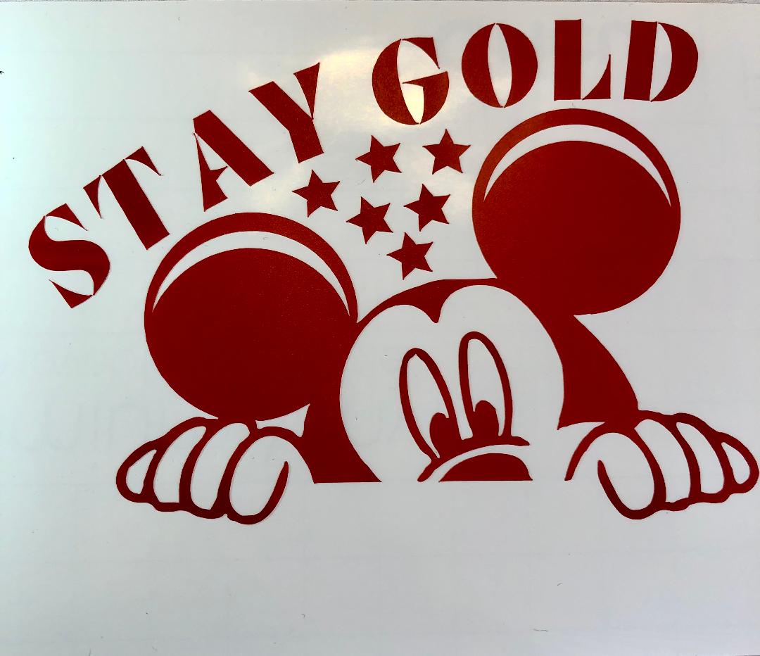 Stay Gold Mickey Sticker 