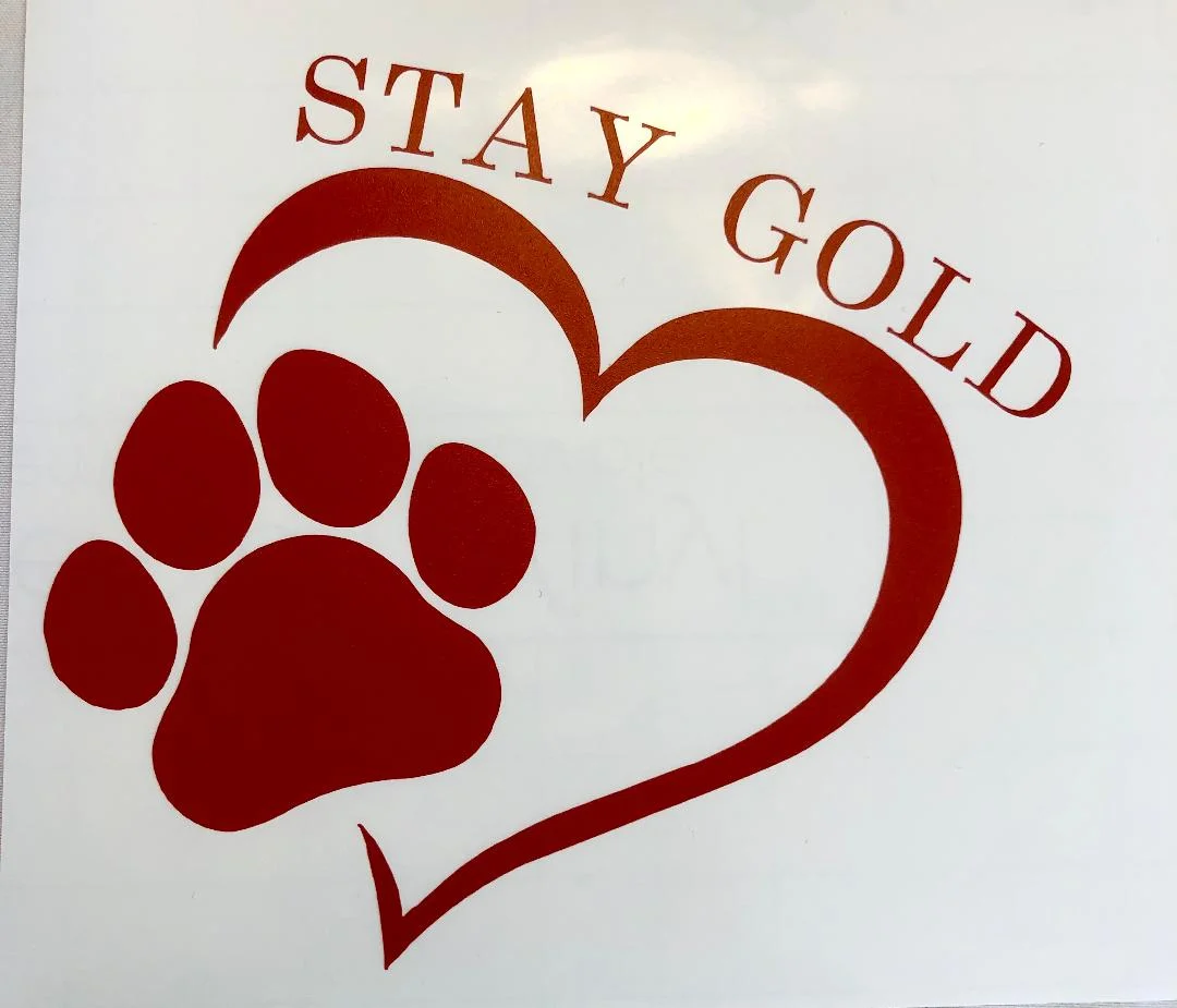 Dog Lover's Stay Gold Sticker