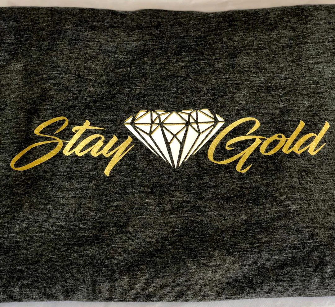Diamonds Stay Gold Grey T-Shirt 