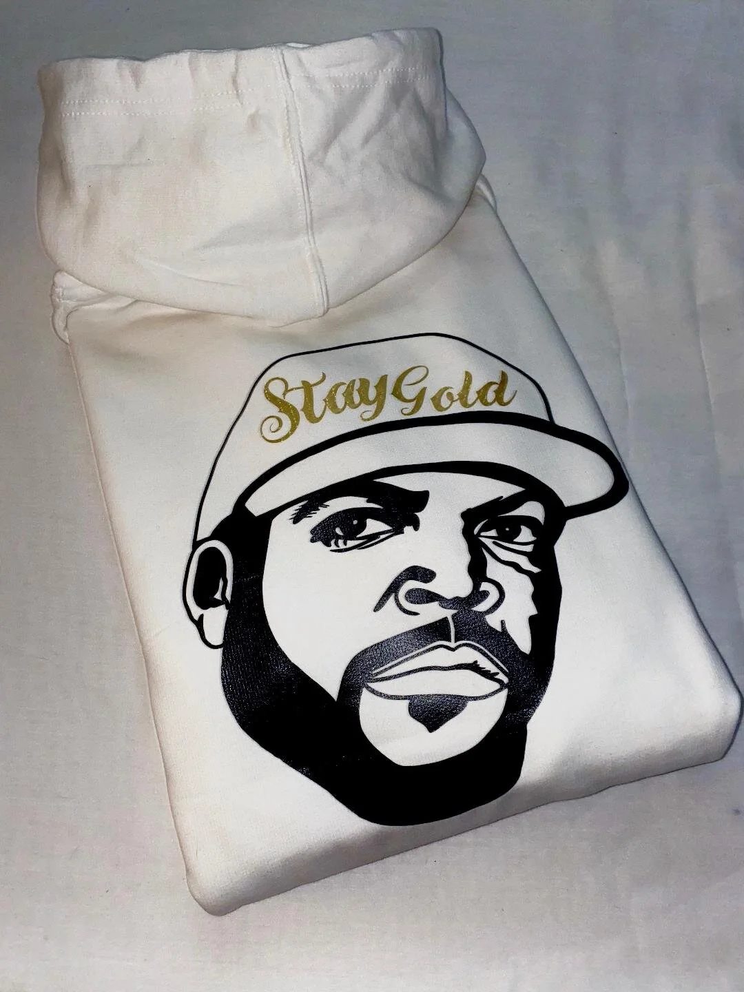 ICED OUT Stay Gold White Hoodie back.jpg
