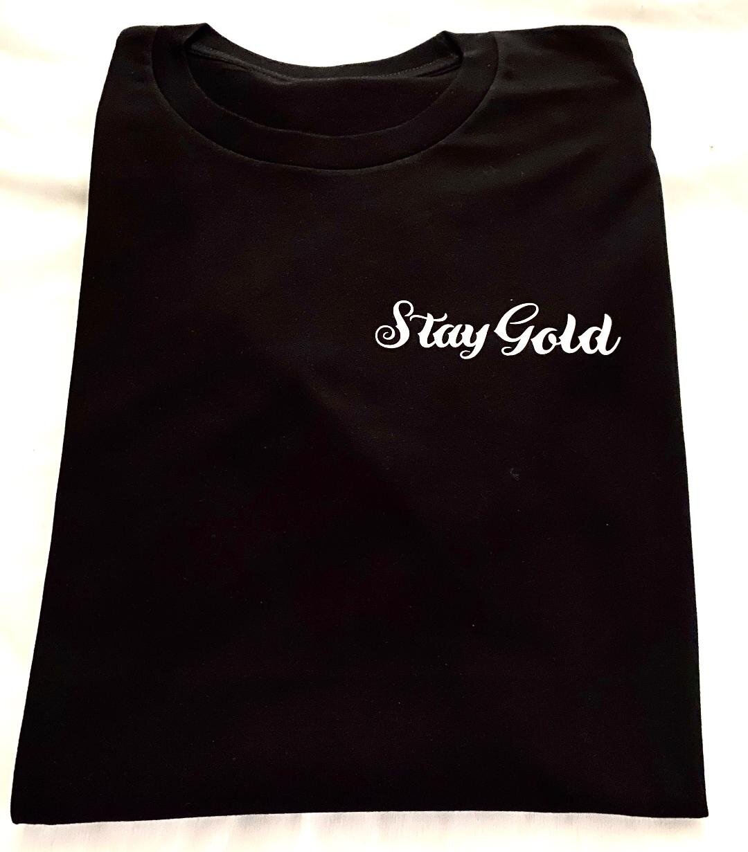 ICED OUT Black Stay Gold T-Shirt