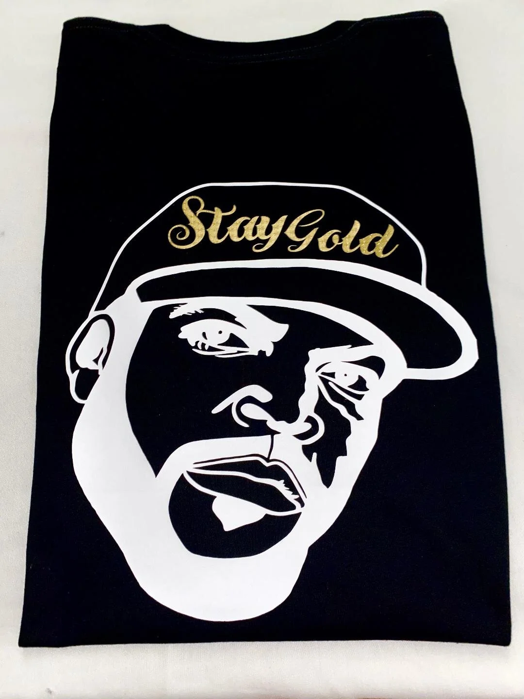 ICED OUT Black Stay Gold T-Shirt Back.jpg